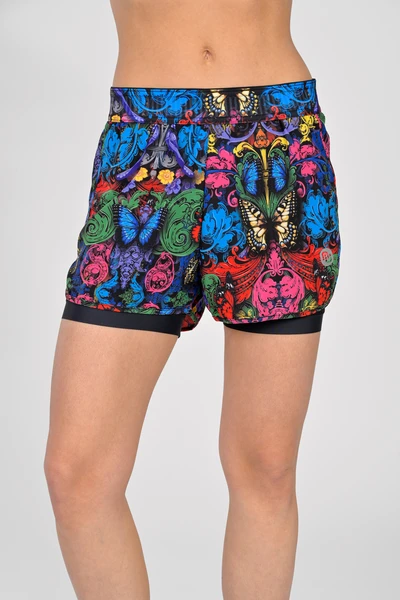 Women's sports shorts with leggings Mosaic Ritmo