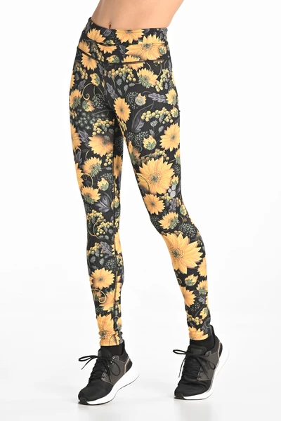 Leggings regular with waistband Pro Sunflowers