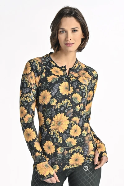 Preorder Blouse Zip Sunflowers