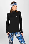 Insulated blouse with stand-up collar Zip Black