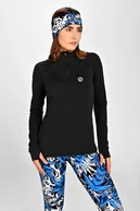 Insulated blouse with stand-up collar Zip Black - packshot