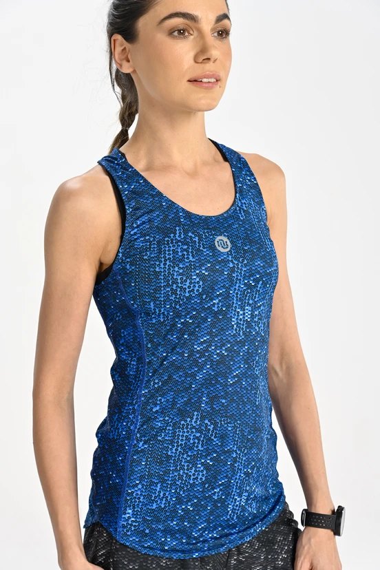 Biodegradable women's boxer tank top Blink Blue - packshot