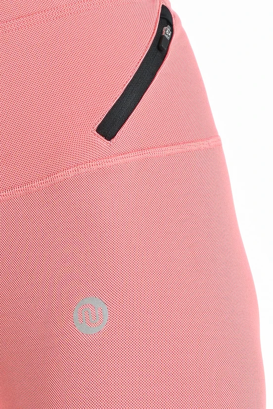 Insulated regular high-waisted leggings Coral - packshot