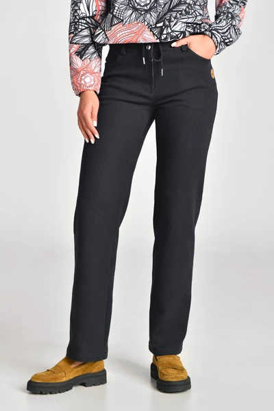 Jeansy damskie proste nogawki Black Denim