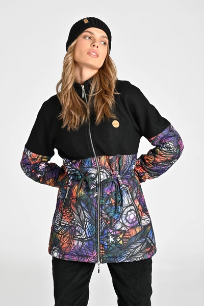 Women's winter jacket wool Frida Mosaic Aurora