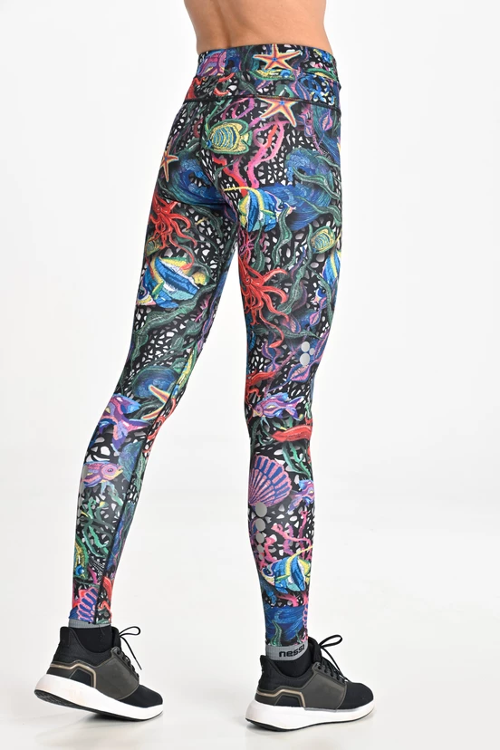 Leggings petite with waistband Pro Mosaic Sea - packshot