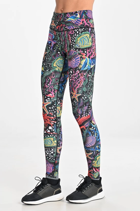 Legginsy petite z pasem Pro Mosaic Sea - packshot