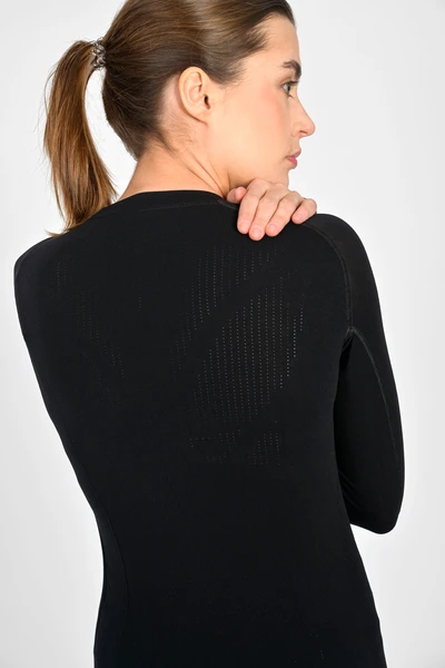 Oddychující sportovní dlouhý rukáv Ultra Black