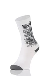 Cycling socks White with a gray pattern