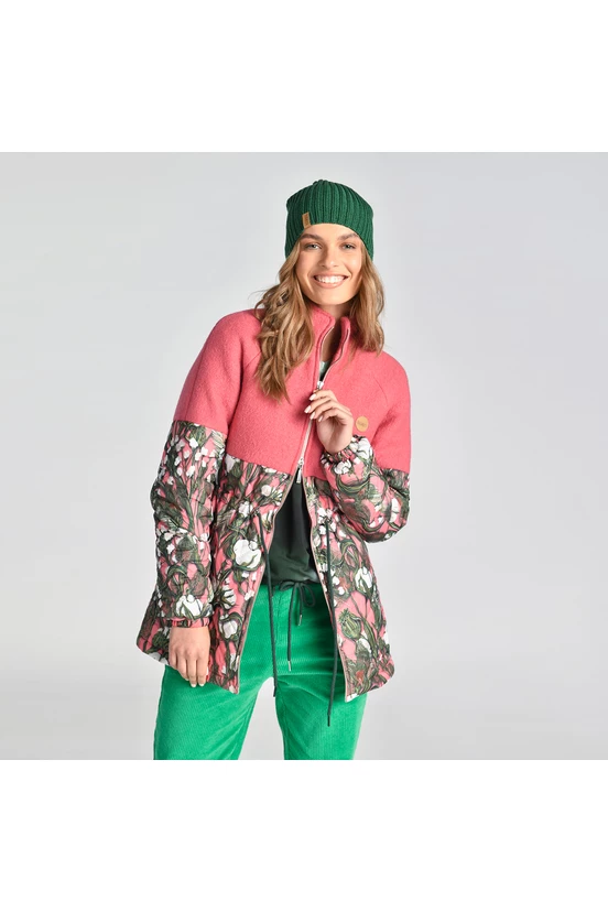 Women's winter jacket wool Frida Pink Fusion - packshot