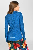 Blouse Zip Melange Cobalt - packshot