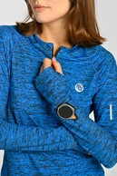 Blouse Zip Melange Cobalt - packshot