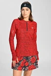 Bluza Zip Melange Red