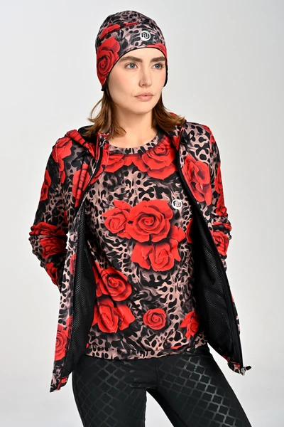 Bluza rozpinana premium z kapturem Selva Roses