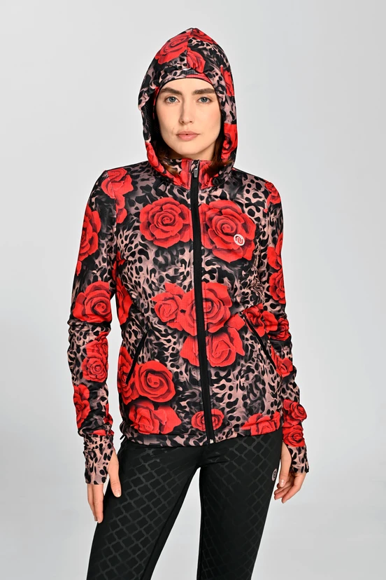 Bluza rozpinana premium z kapturem Selva Roses - packshot