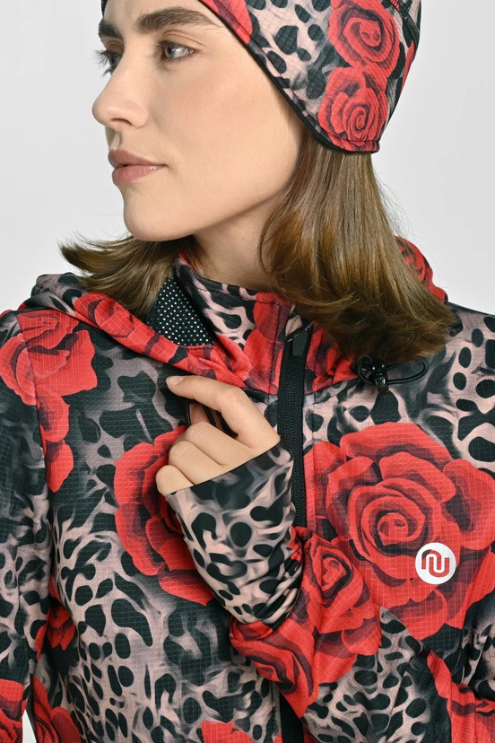 Bluza rozpinana premium z kapturem Selva Roses - packshot