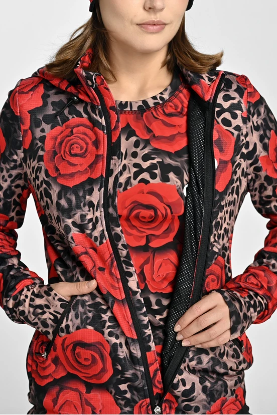 Bluza rozpinana premium z kapturem Selva Roses - packshot