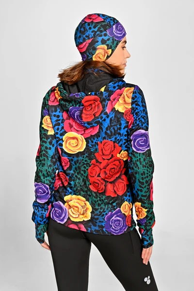 Premium zipped hoodie Selva Roses Cobalt