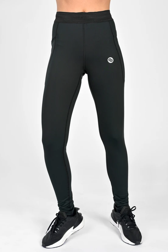 Dual Space leggings with side pockets Black - packshot