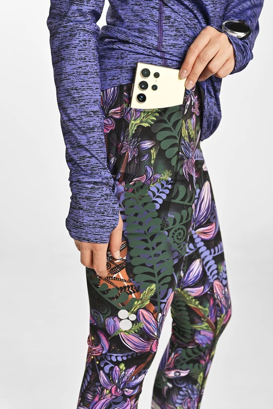 Dual Space leggings with side pockets Purple Ling - packshot