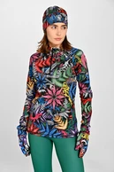 Insulated blouse with stand-up collar Zip Mosaic Fern - packshot