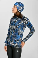 Insulated blouse with stand-up collar Zip Mosaic Fern Blue - packshot