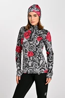 Insulated blouse with stand-up collar Zip Ornamo Roses - packshot