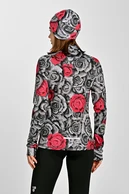 Insulated blouse with stand-up collar Zip Ornamo Roses - packshot