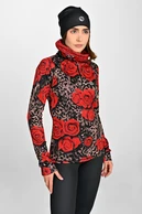 Insulated blouse with stand-up collar Zip Selva Roses - packshot