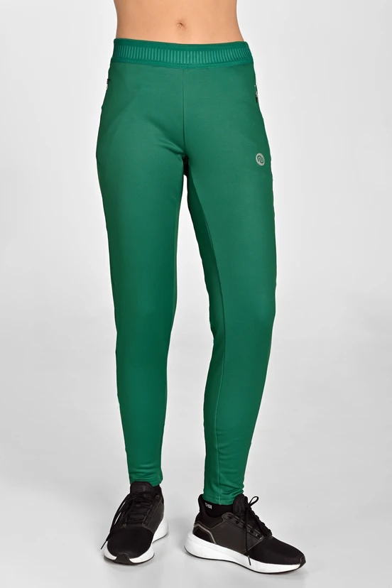 Insulated running pants Fern Green - packshot