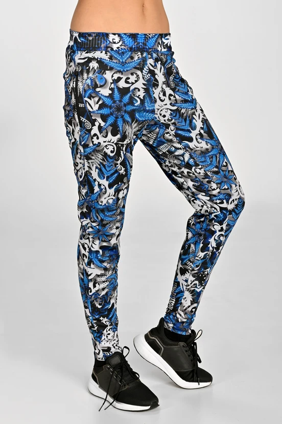 Insulated running pants Mosaic Fern Blue - packshot