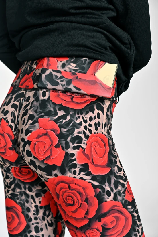 Leggings petite with waistband Pro Selva Roses - packshot