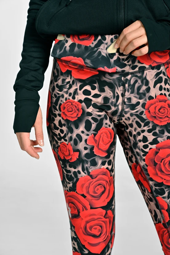 Leggings petite with waistband Pro Selva Roses - packshot