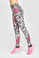 Legginsy Dual Space z kieszeniami po bokach Ornamo Roses - packshot