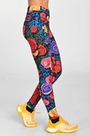 Legginsy petite z pasem Pro Selva Roses Cobalt - packshot