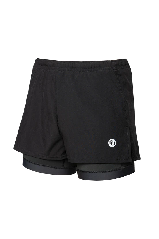 Men's sports shorts with leggings Black - packshot