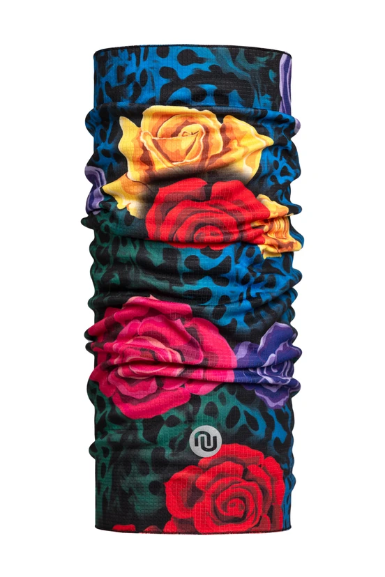 Multifunctional thermoactive snood Selva Roses Cobalt - packshot