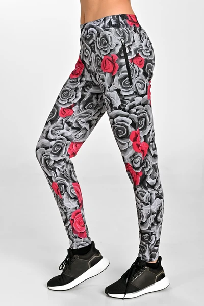 Insulated running pants Ornamo Roses