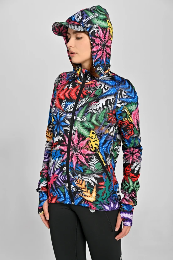 Premium zipped hoodie Mosaic Fern - packshot