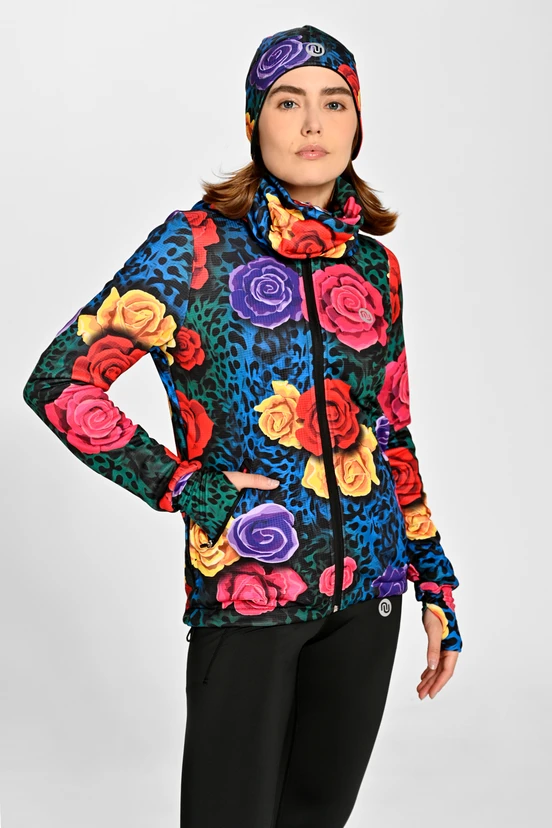 Premium zipped hoodie Selva Roses Cobalt - packshot