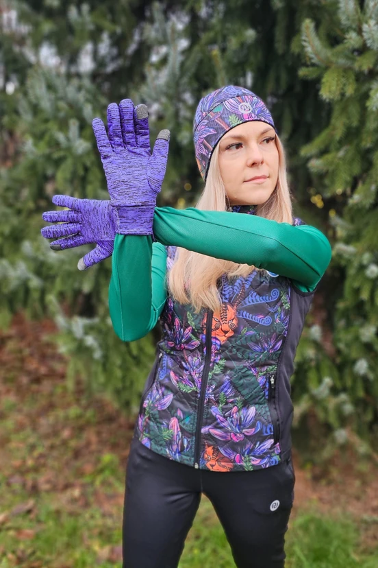 Thermoactive gloves Pro Melange Berry - packshot