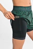 Women's sports shorts with leggings Blink Green - packshot