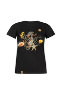 Women's t-shirt Pure Black with print - packshot